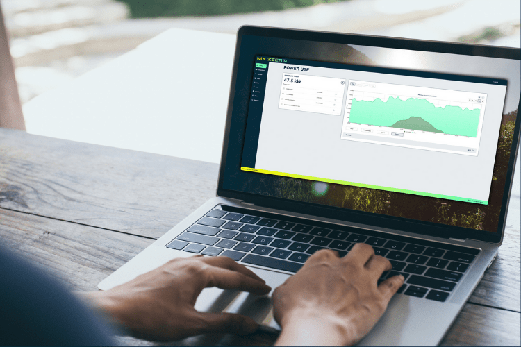 MY ZEERO dashboard screen